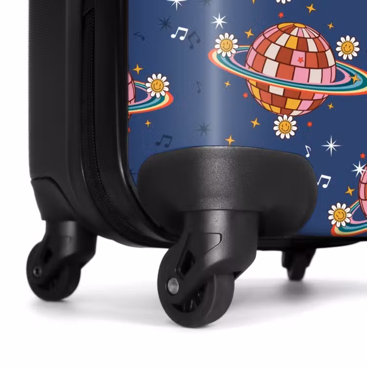 Koffer - Retro disco regenbogen patroon kleurrijk — 6