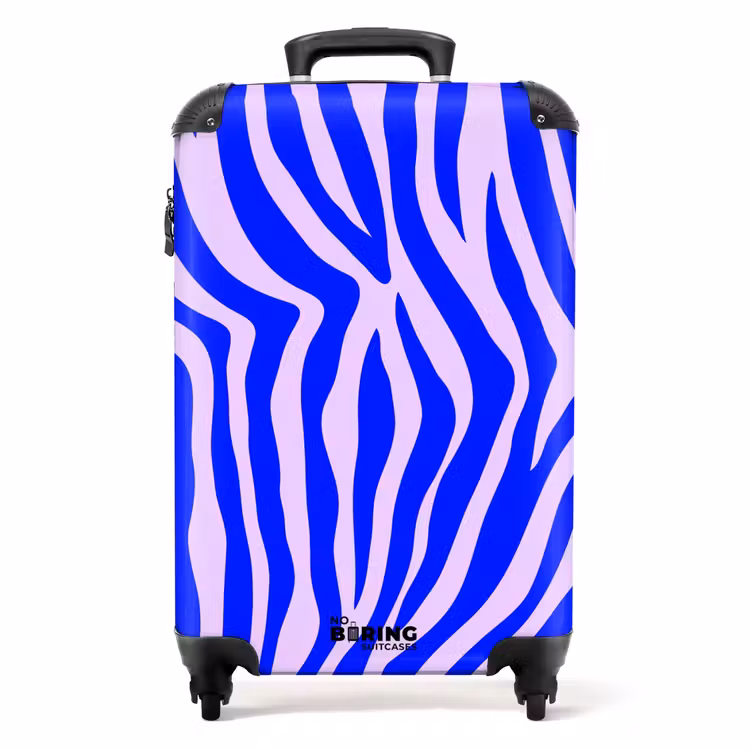 Koffer - Zebrapatroon blauw en lila — 1