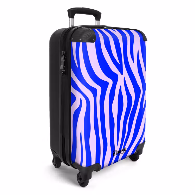 Koffer - Zebrapatroon blauw en lila — 4