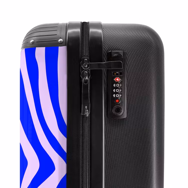 Koffer - Zebrapatroon blauw en lila — 5