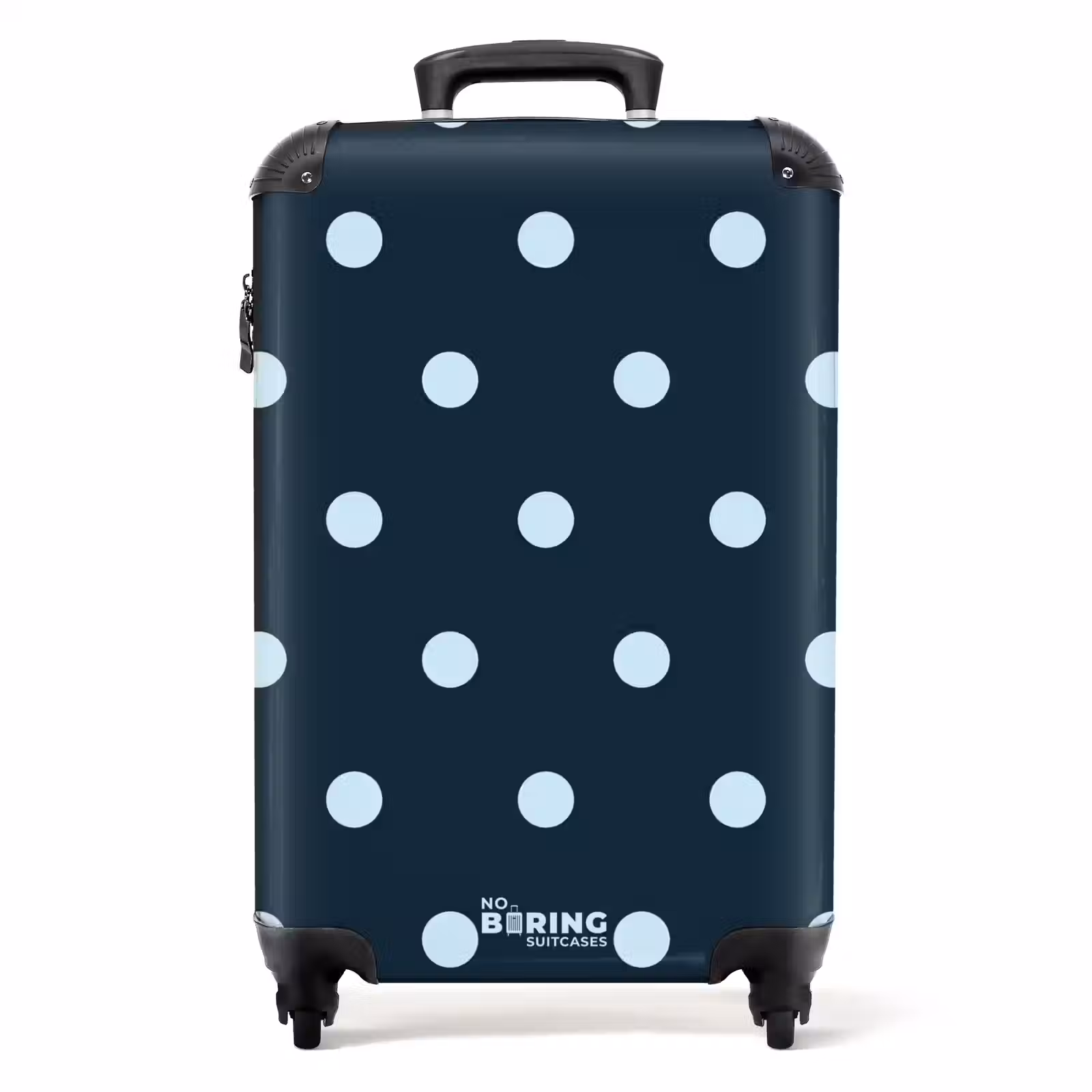 Koffer - Blauw stippen patroon — 1