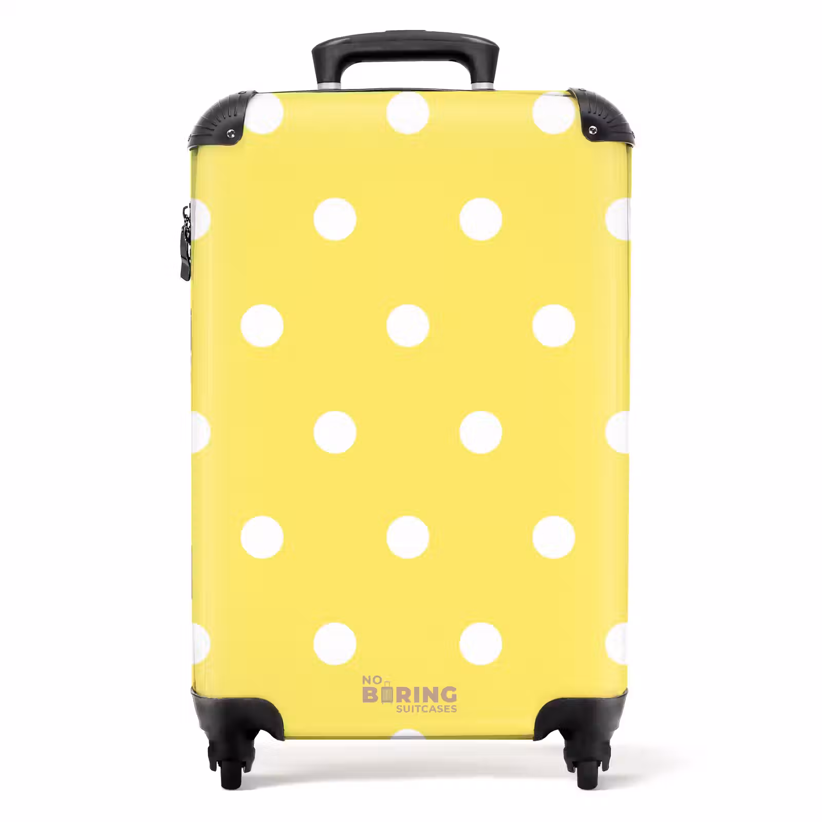 Koffer - Gele achtergrond met witte stippen — 1