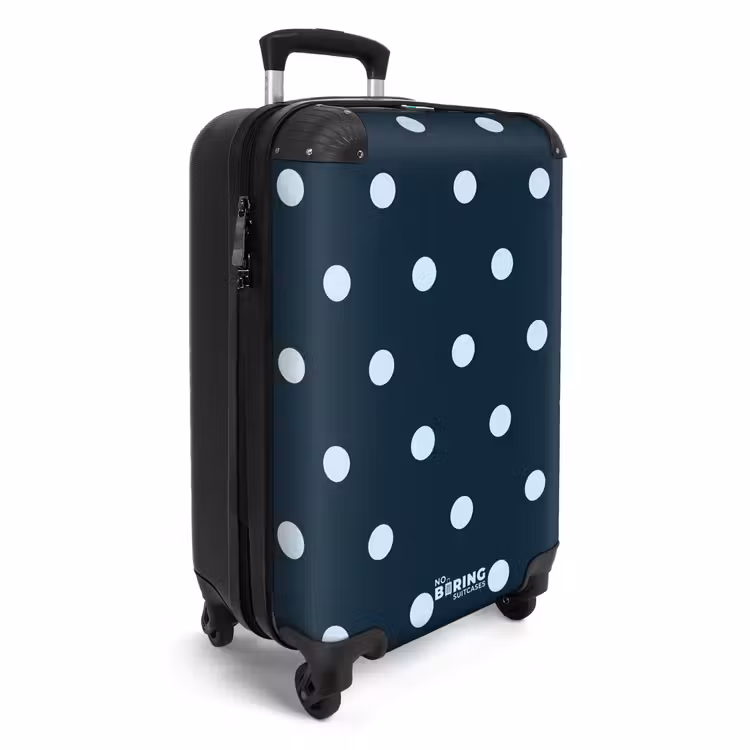 Koffer - Blauw stippen patroon — 4