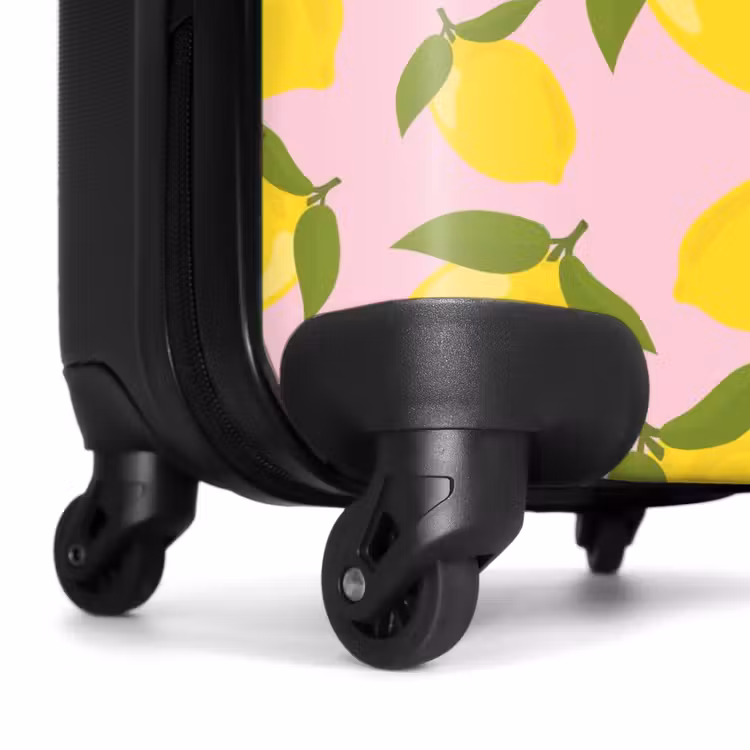 Koffer - Pastel - Citroenen op licht roze achtergrond — 6