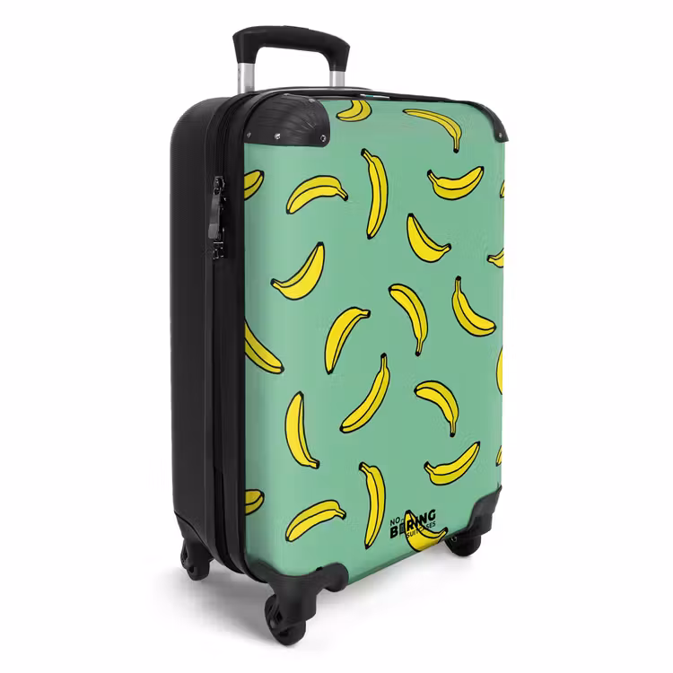 Koffer - Patronen - Bananen op mintgroen — 4