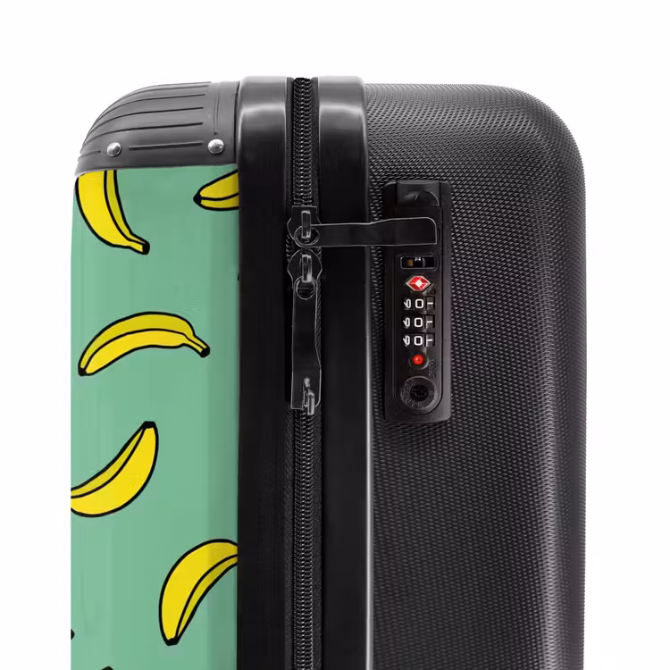 Koffer - Patronen - Bananen op mintgroen — 5