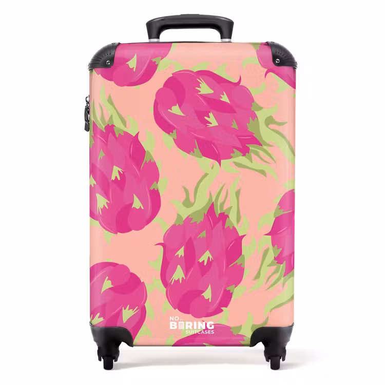 Koffer - Summer memories - Drakenfruit op een perzikkleurige achtergrond — 1