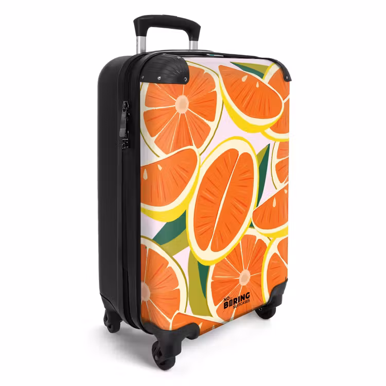 Koffer - Summer memories - Grapefruit op een roze achtergrond — 4