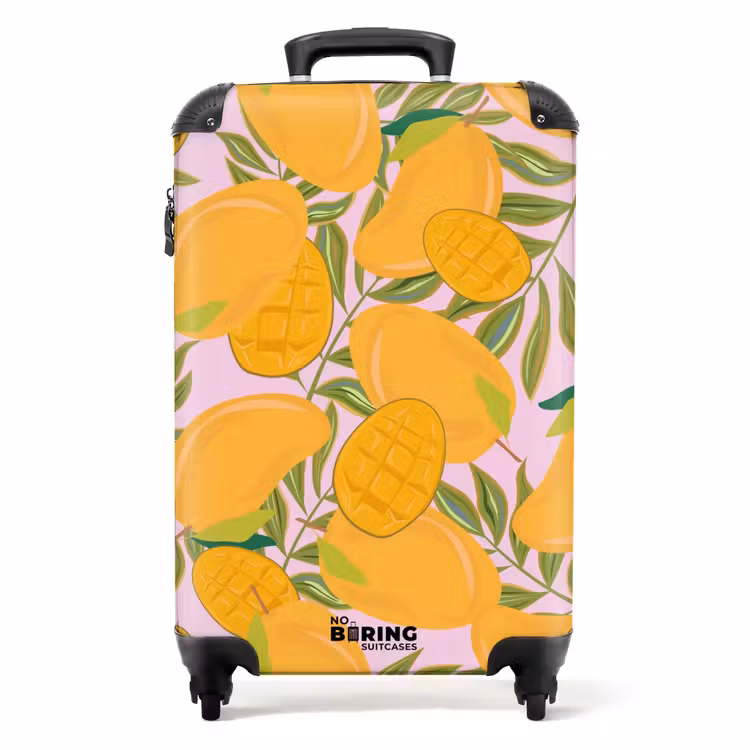 Koffer - Summer memories - Mango's op een roze achtergrond — 1