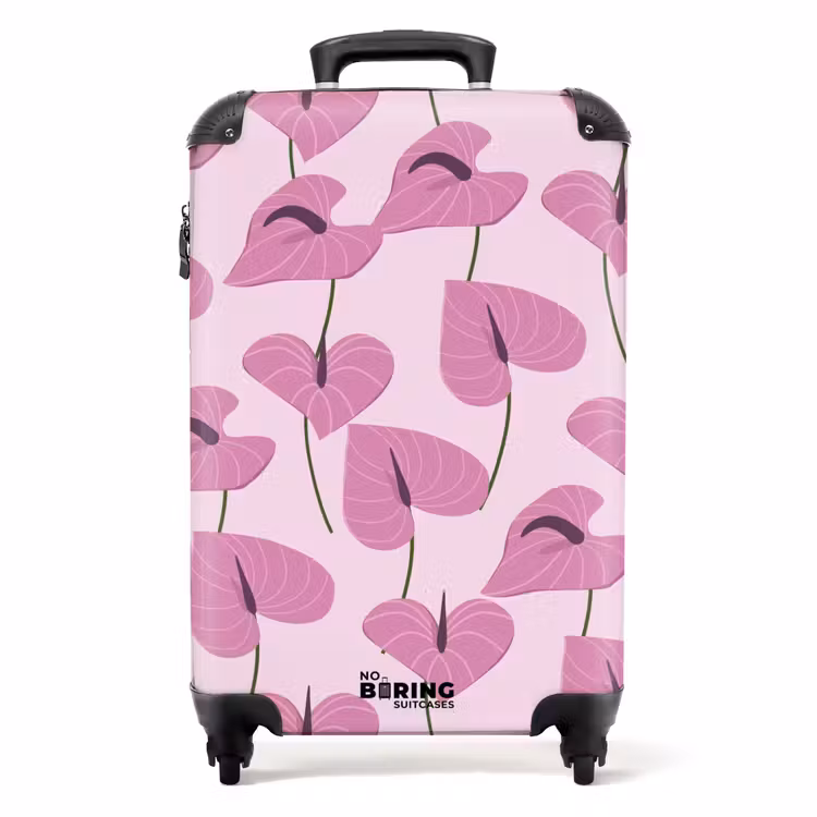 Koffer - Summer memories - Roze anthurium patroon — 1