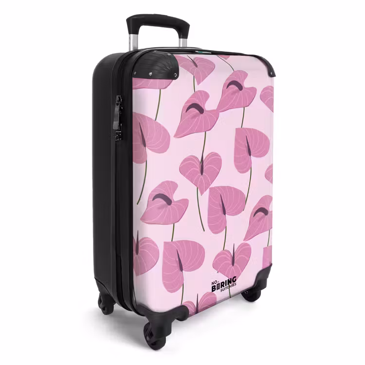 Koffer - Summer memories - Roze anthurium patroon — 4