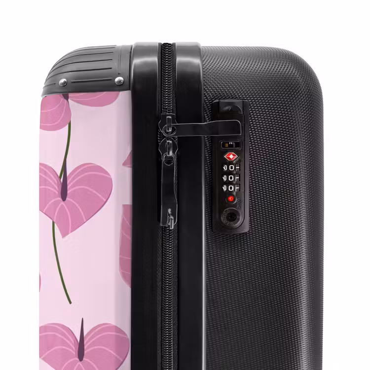 Koffer - Summer memories - Roze anthurium patroon — 5