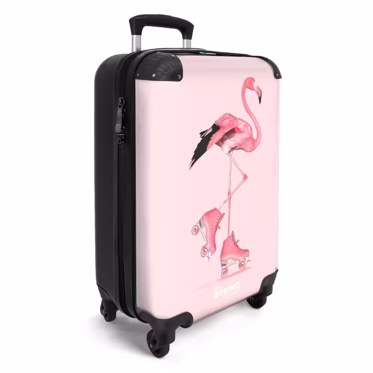 Koffer - Roze rollerflamingo — 4