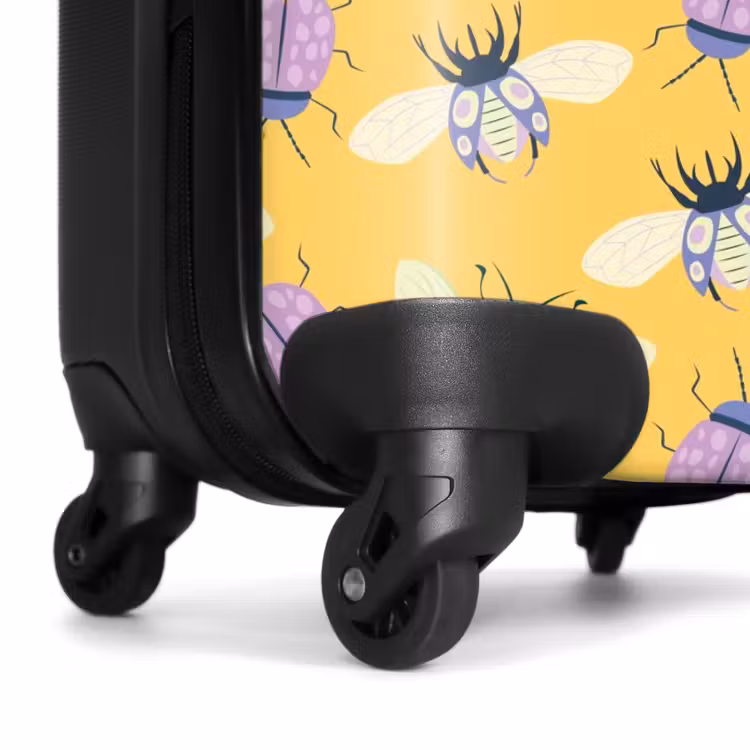 Koffer - Summer memories - Vrolijk insectenpatroon op geel — 6