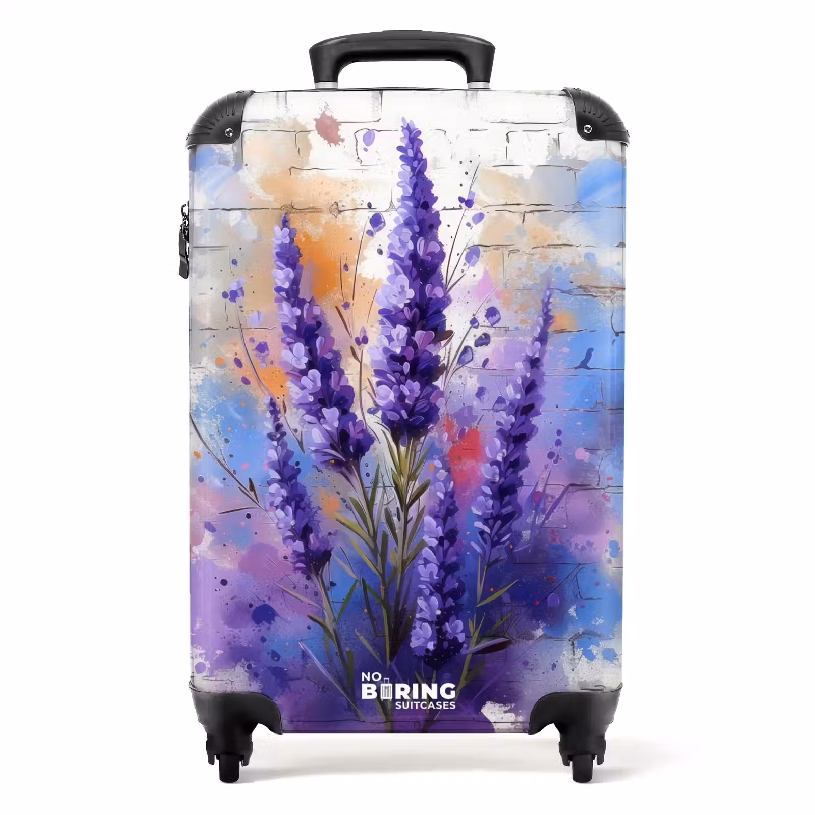 Koffer - Paarse lavendel in graffiti stijl — 1