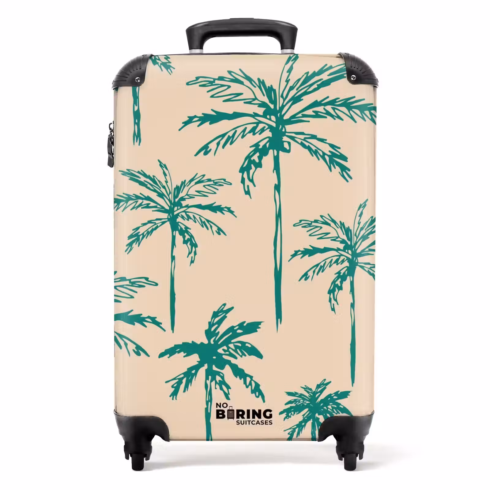 Koffer - Patronen - Palmbomen op beige — 1