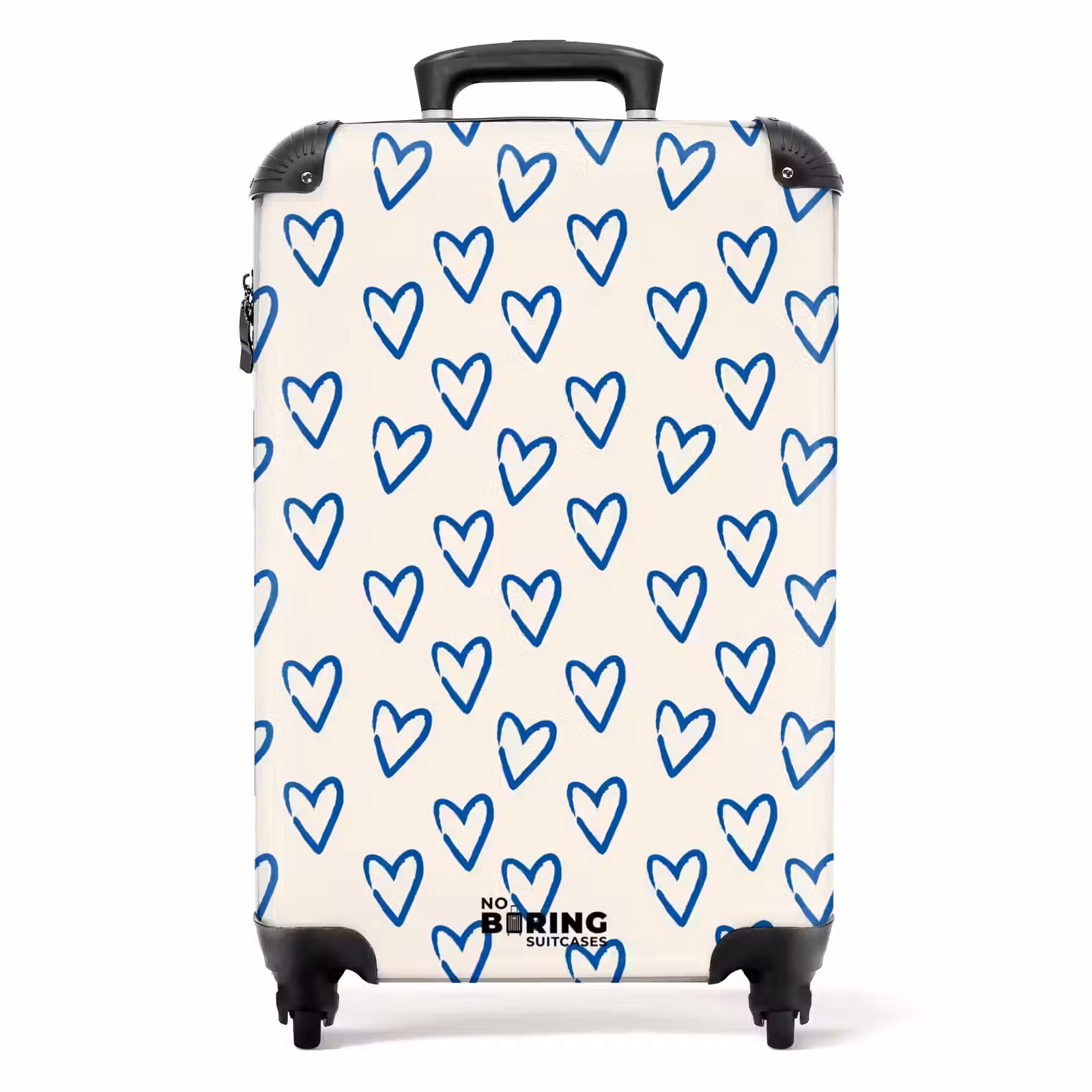 Koffer - Patronen - Patroon van blauwe hartjes — 1