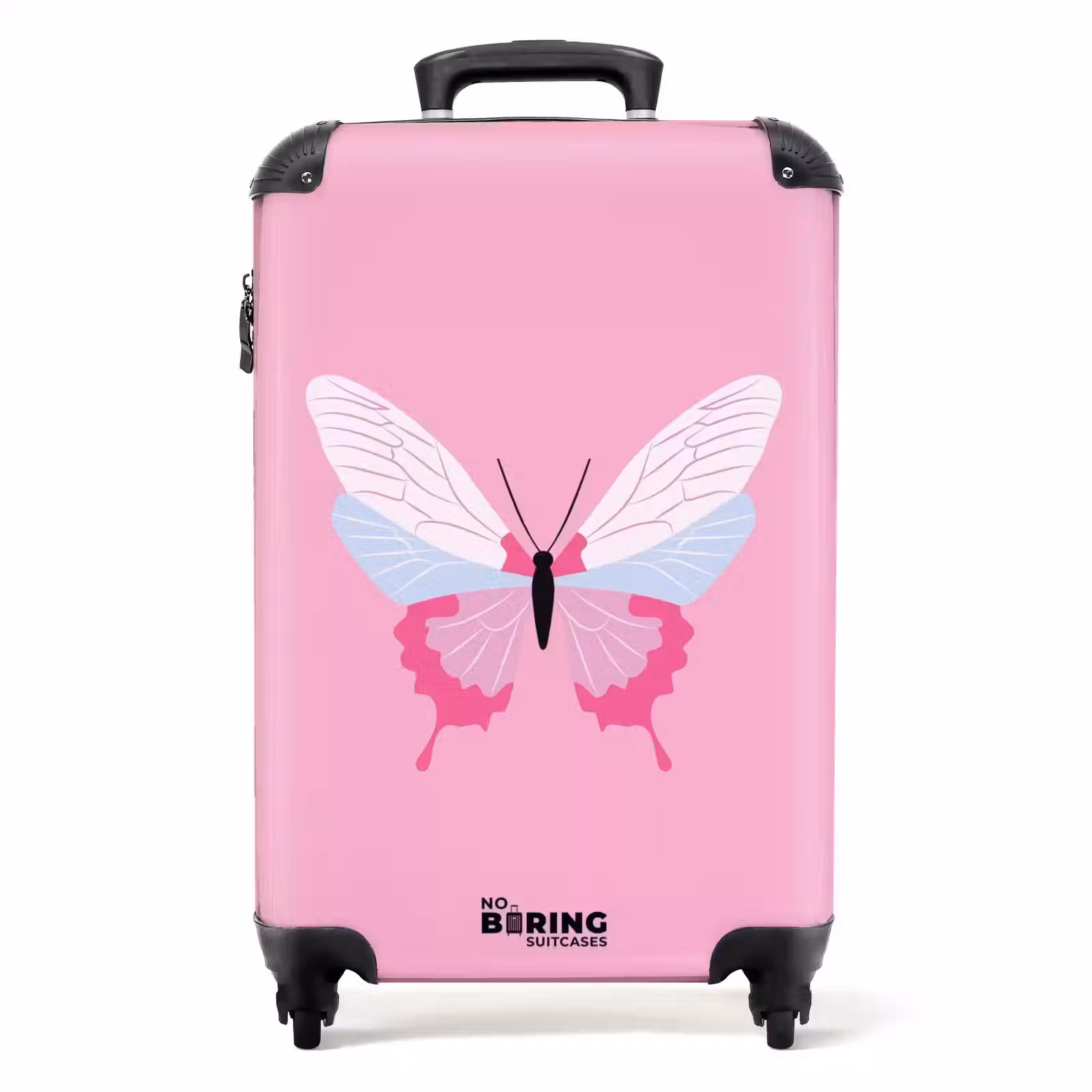 Koffer - Summer memories - Vlinder op roze achtergrond — 1