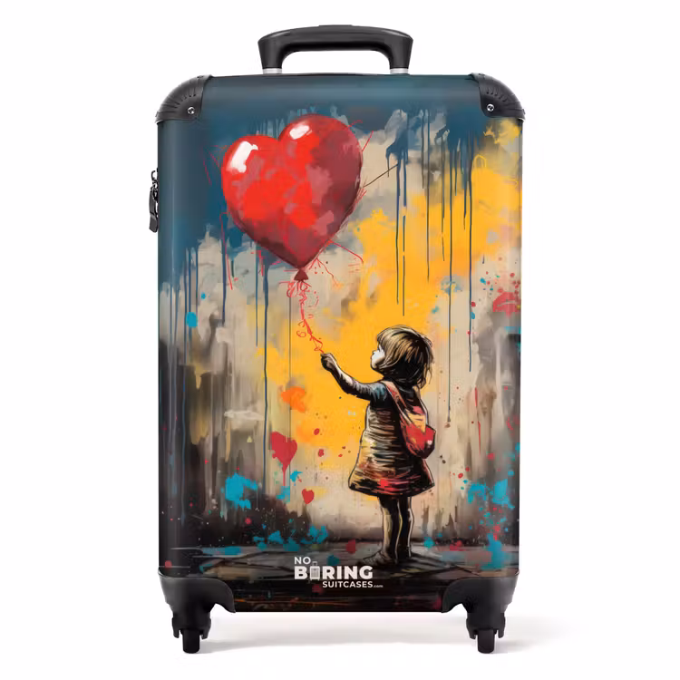 Koffer - Meisje met ballon in graffiti stijl — 1