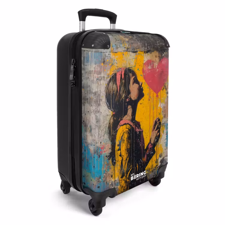 Koffer - Meisje met hartvormige ballon in graffiti stijl — 4