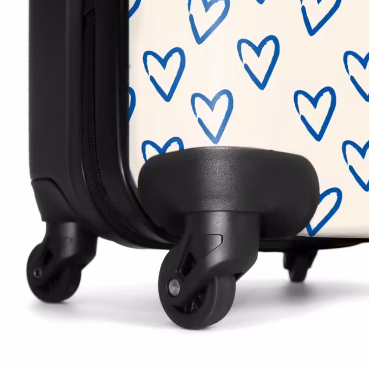 Koffer - Patronen - Patroon van blauwe hartjes — 6