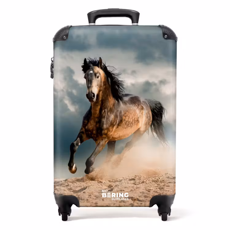 Koffer - Rennend bruin paard — 1