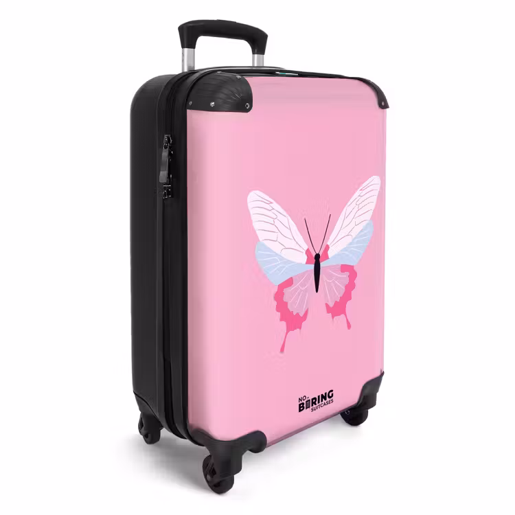 Koffer - Summer memories - Vlinder op roze achtergrond — 4