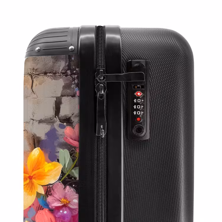 Koffer - Vogel met bloemen in graffiti stijl — 5