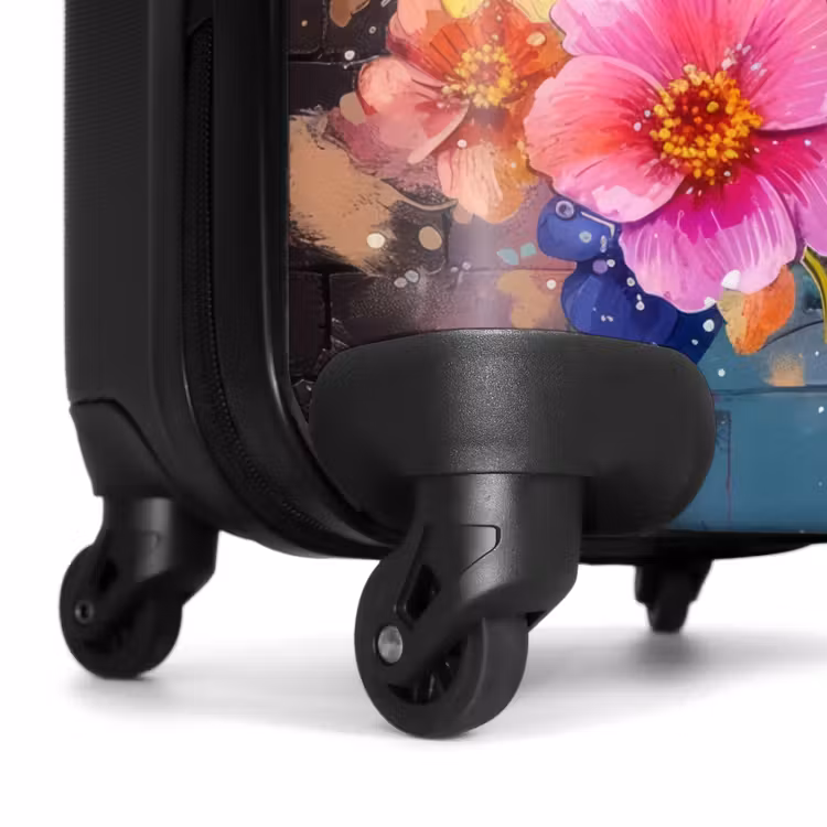 Koffer - Vogel met bloemen in graffiti stijl — 6