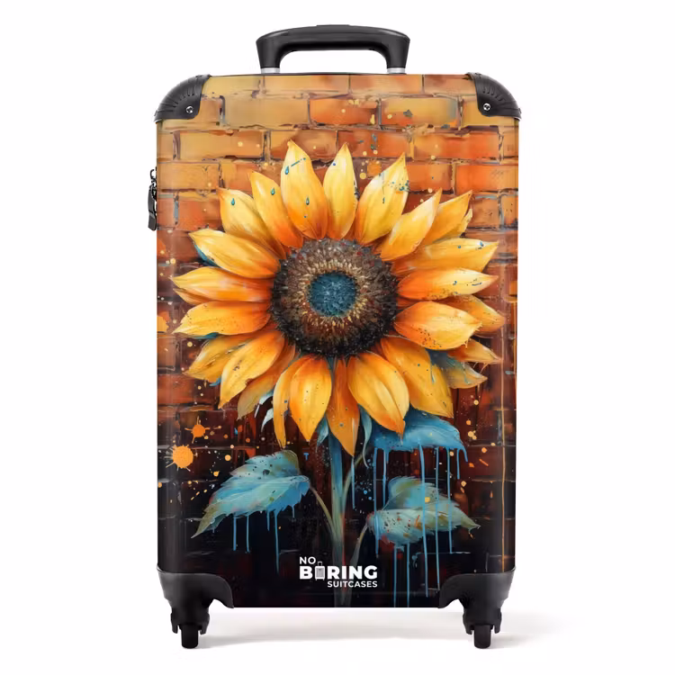 Koffer - Zonnebloem in graffiti stijl — 1