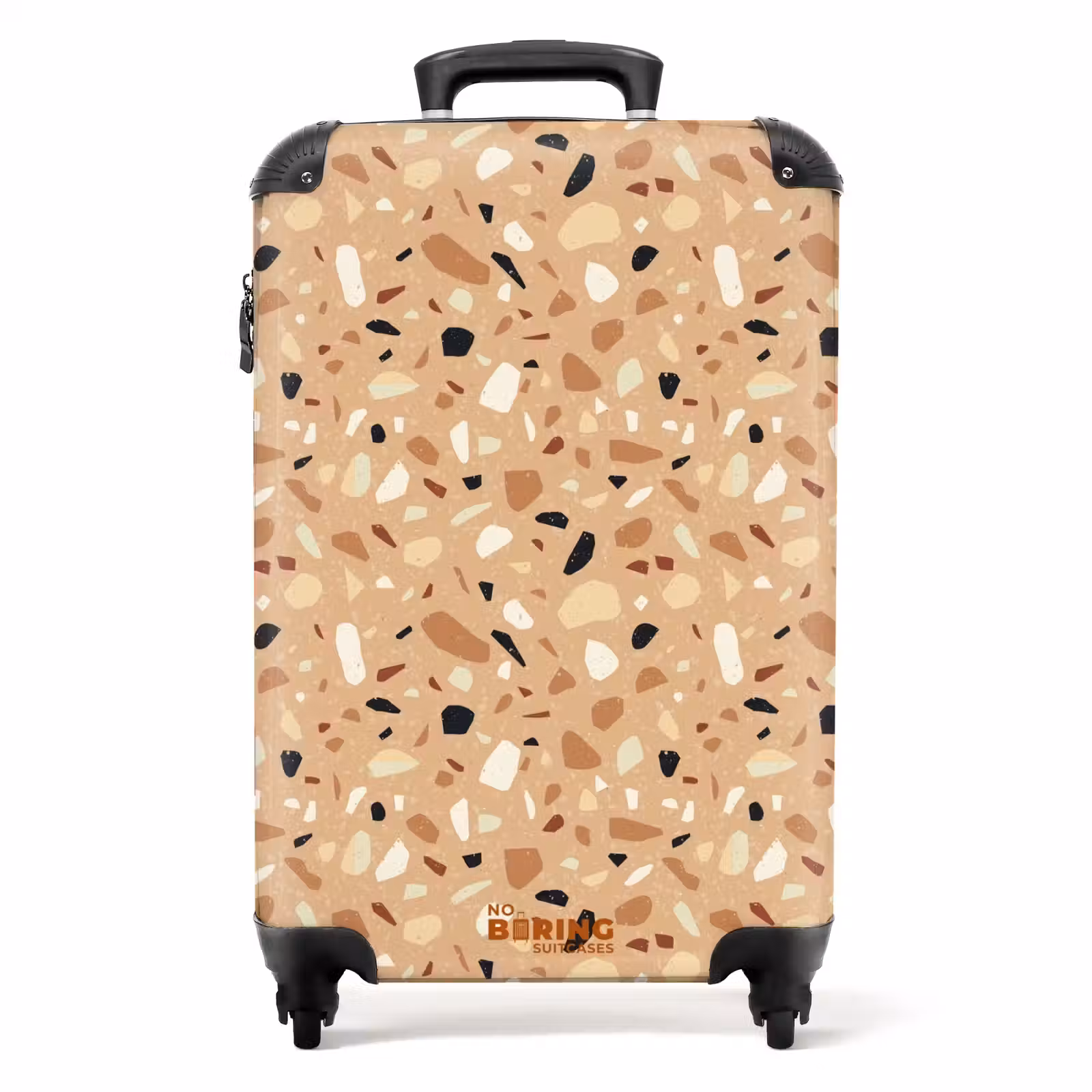 Koffer - Terrazzo patroon kleurrijk bruin — 1