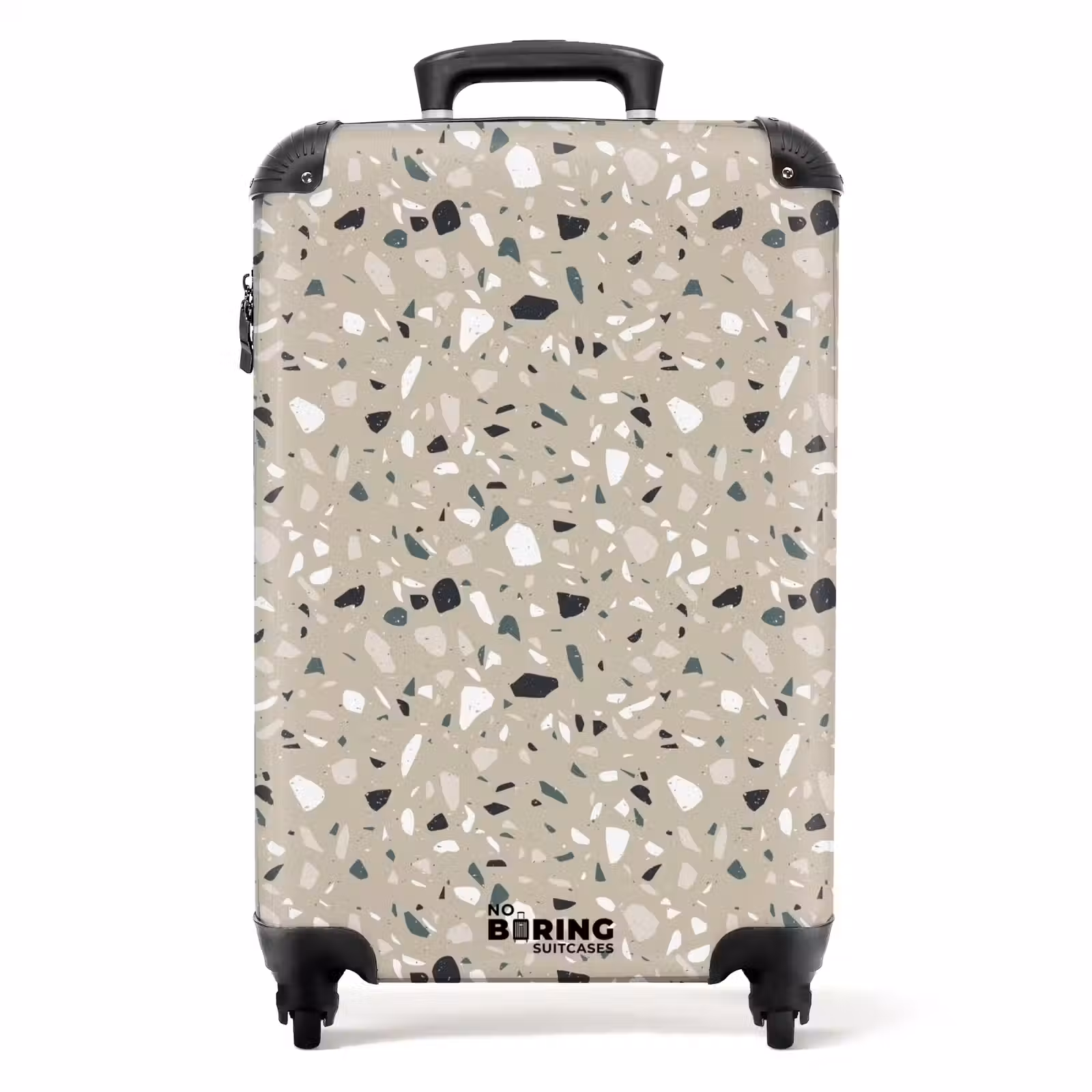 Koffer - Terrazzo patroon kleurrijk grijs groen — 1