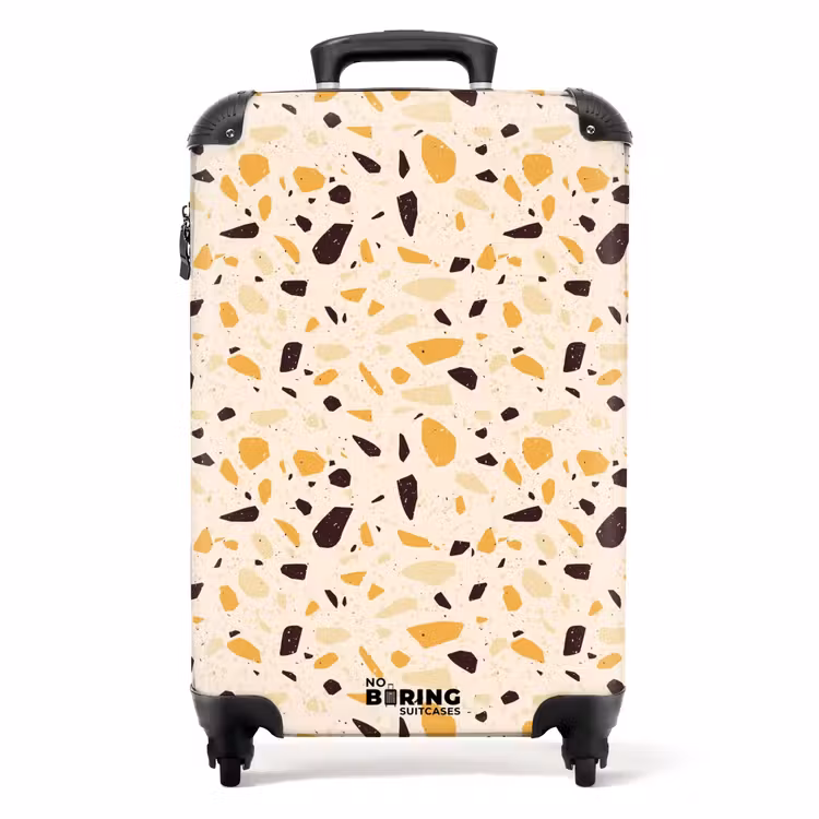 Koffer - Terrazzo patroon geel — 1