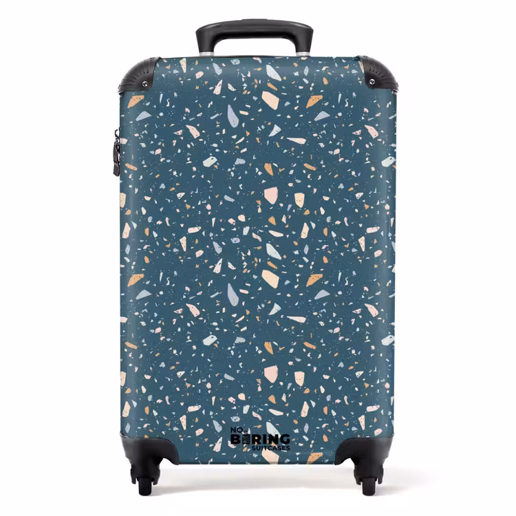 Koffer - Terrazzo patroon groen met pastel — 1
