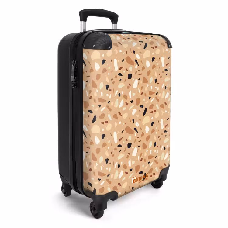 Koffer - Terrazzo patroon kleurrijk bruin — 4