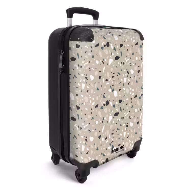 Koffer - Terrazzo patroon kleurrijk grijs groen — 4