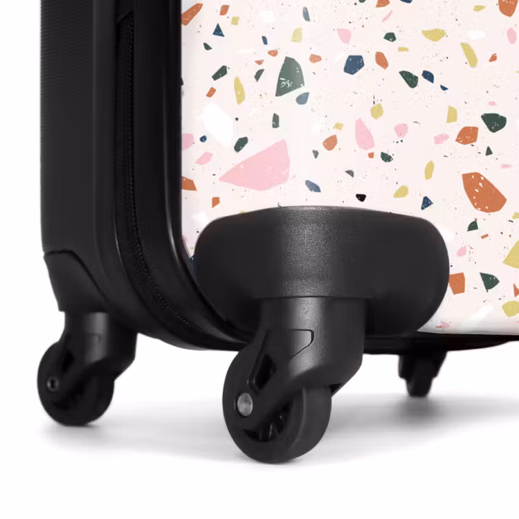 Koffer - Terrazzo patroon kleurrijk licht roze — 6