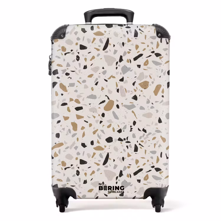 Koffer - Terrazzo patroon natuurlijk beige — 1