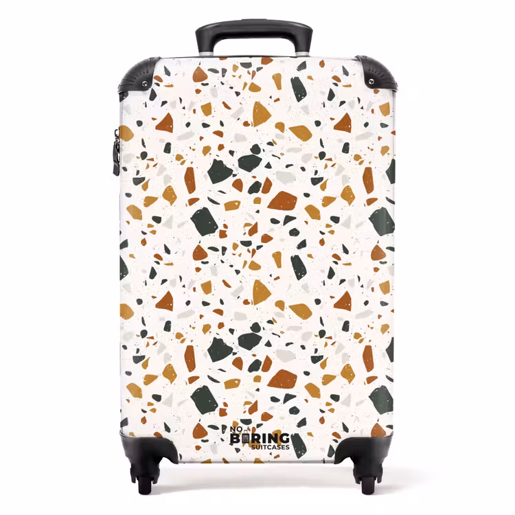 Koffer - Terrazzo patroon roest oker — 1