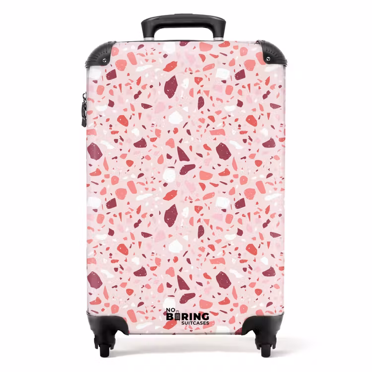Koffer - Terrazzo patroon roze — 1