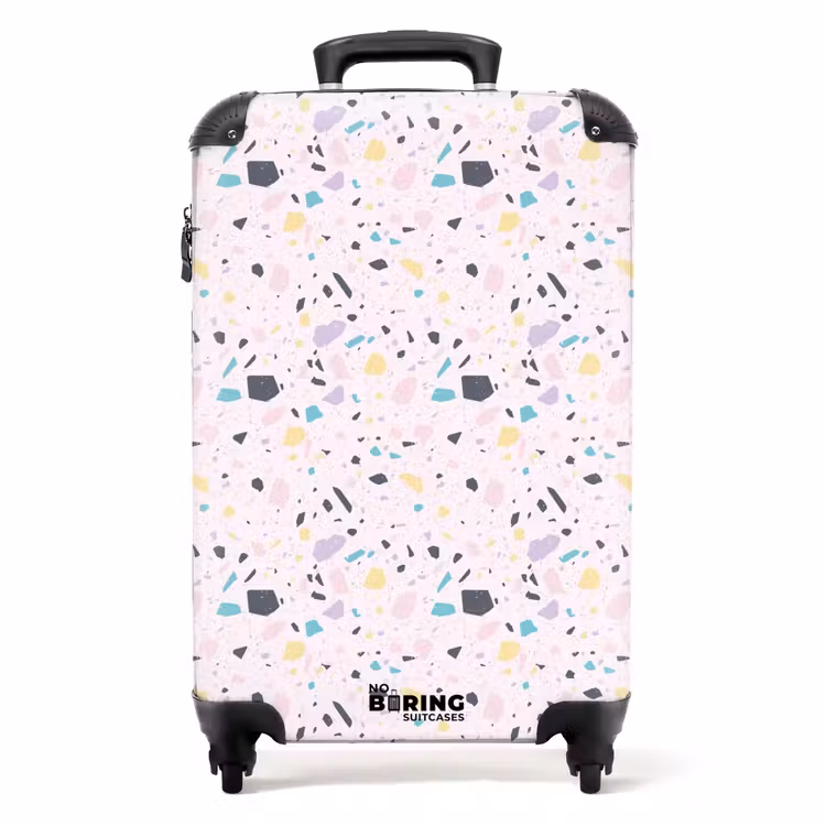 Koffer - Terrazzo patroon roze confetti — 1