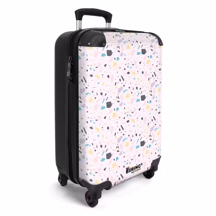 Koffer - Terrazzo patroon roze confetti — 4