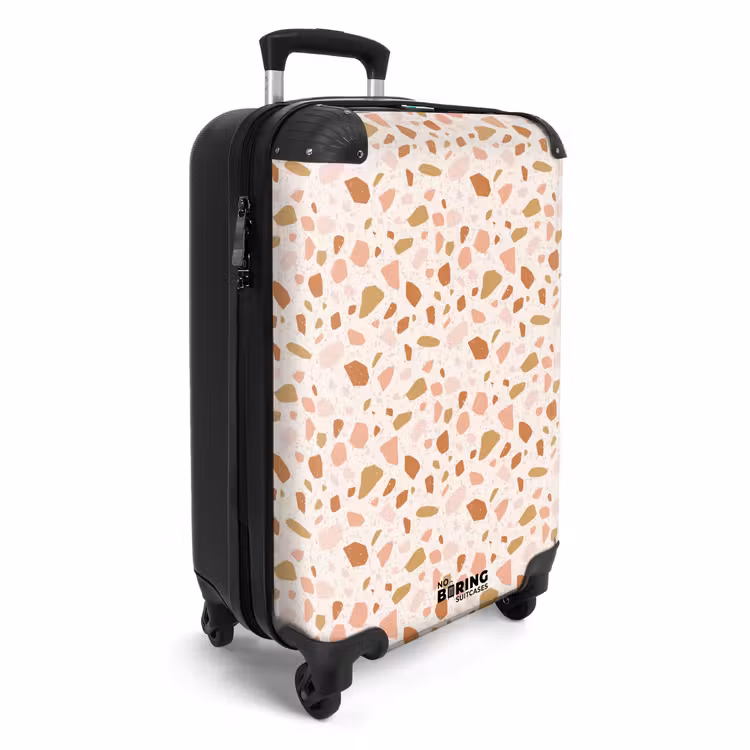 Koffer - Terrazzo patroon veelkleurig beige roze — 4