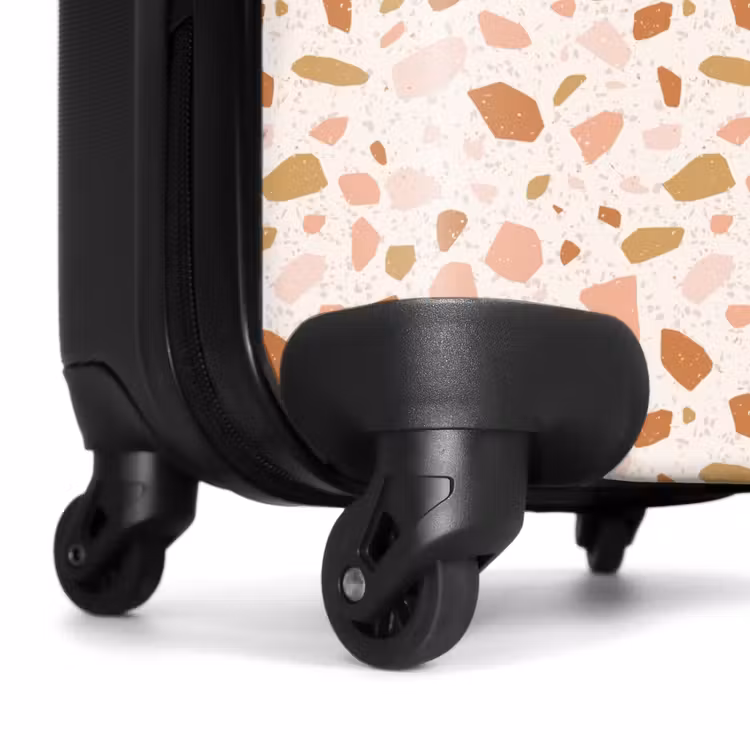 Koffer - Terrazzo patroon veelkleurig beige roze — 6