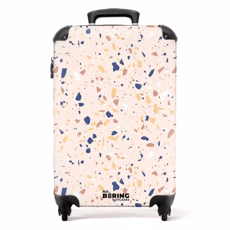 Koffer - Terrazzo patroon veelkleurig blauw — 1