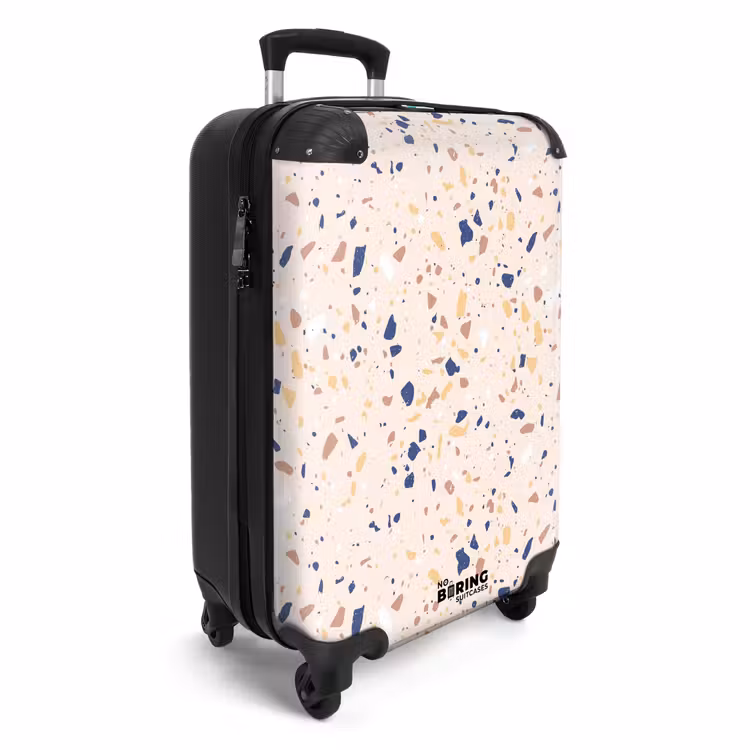 Koffer - Terrazzo patroon veelkleurig blauw — 4