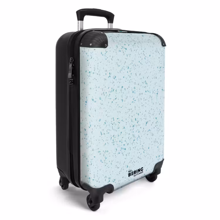 Koffer - Terrazzo patroon veelkleurig blauw en groen — 4