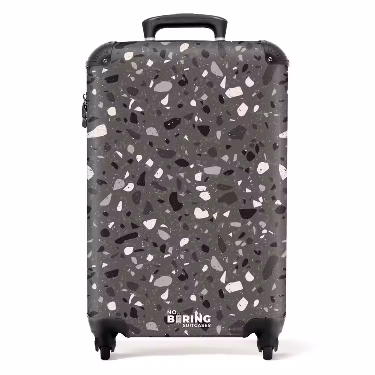Koffer - Terrazzo patroon veelkleurig donkergrijs — 1
