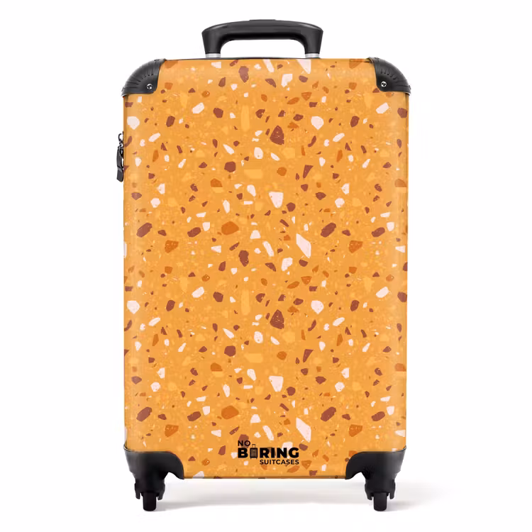 Koffer - Terrazzo patroon veelkleurig geel — 1