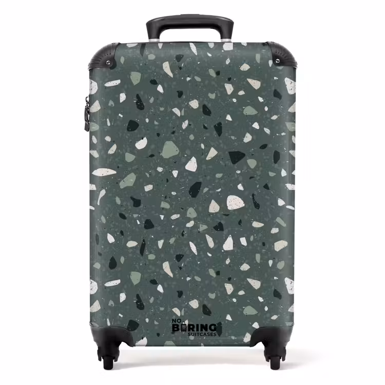 Koffer - Terrazzo patroon veelkleurig groen — 1
